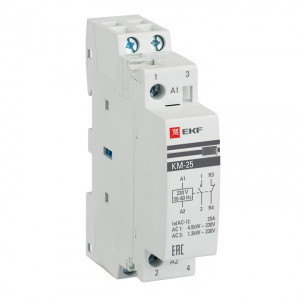 ЭЛМАКС - Контактор модульный КМ 25А NО+NC (1 мод.) EKF элмакс, электротехника, кабель, светотехника, elmax.pro