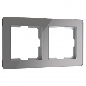ЭЛМАКС - W0022704/ Рамка на 2 поста Acrylic (графит) элмакс, электротехника, кабель, светотехника, elmax.pro