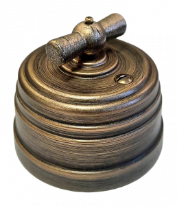 ЭЛМАКС - Выключатель пластиковый поворотный на четыре положения (2-х клавишный), IP 20, цвет - бронза, серия элмакс, электротехника, кабель, светотехника, elmax.pro