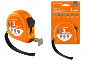 ЭЛМАКС - Рулетка, длина 3 м, стальная лента, ширина 16 мм, пластиковый корпус, "Гранит" TDM элмакс, электротехника, кабель, светотехника, elmax.pro