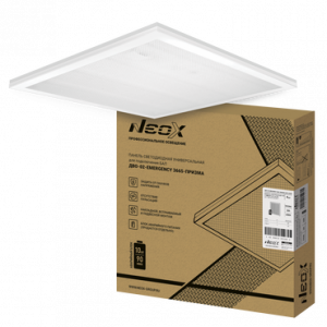 ЭЛМАКС - Панель сд унив ДВО-02-EMERGENCY 3665-ПРИЗМА 36Вт 6500К 595х595х19мм NEOX без БАП-10W90 элмакс, электротехника, кабель, светотехника, elmax.pro