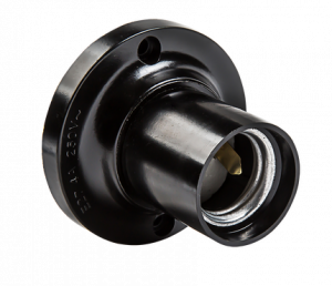 ЭЛМАКС - Патрон Е27 Ф П-01 Е27 карболитовый потолочный IN HOME элмакс, электротехника, кабель, светотехника, elmax.pro