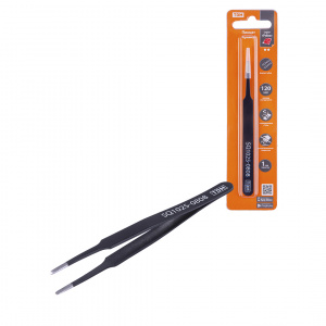 ЭЛМАКС - Пинцет прямой 120 мм, плоское жало 3 мм, нерж., антистатич. покр., блистер, "Рубин" TDM элмакс, электротехника, кабель, светотехника, elmax.pro