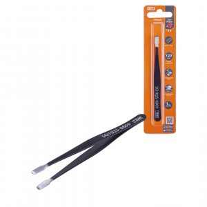 ЭЛМАКС - Пинцет прямой 120 мм, плоское жало 5 мм, нерж., антистатич. покр., блистер, "Рубин" TDM элмакс, электротехника, кабель, светотехника, elmax.pro