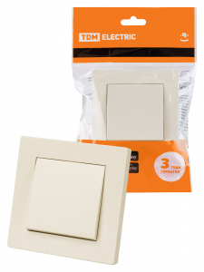 ЭЛМАКС - Выключатель 1 кл. 10А сл. кость "Сенеж" TDM элмакс, электротехника, кабель, светотехника, elmax.pro