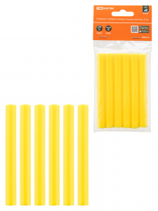 ЭЛМАКС - Клеевые стержни универсальные желтые, 11 мм x 100 мм, 6 шт, "Алмаз" TDM элмакс, электротехника, кабель, светотехника, elmax.pro