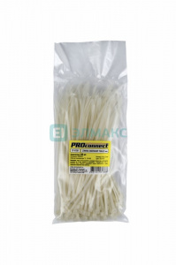 ЭЛМАКС - Хомут-стяжка кабельная нейлоновая 150x2,5мм, белая (100 шт/уп) PROconnect элмакс, электротехника, кабель, светотехника, elmax.pro