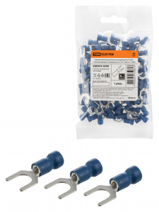 ЭЛМАКС - Наконечник вилочный изолированный НВИ с легким вводом проводника 2,5-6 (100 шт.) TDM элмакс, электротехника, кабель, светотехника, elmax.pro