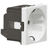 ЭЛМАКС - Розетка 2К+3 с винтовыми зажимами, Mosaic, немецкий стандарт, без шторок, 2 мод., белая элмакс, электротехника, кабель, светотехника, elmax.pro