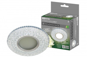 ЭЛМАКС - Светильник встраиваемый СВ 03-15 MR16 50Вт G5.3 LED подсветка 3 Вт зеркальный/хром TDM элмакс, электротехника, кабель, светотехника, elmax.pro