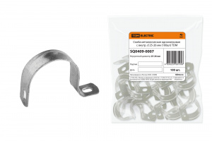 ЭЛМАКС - Скоба металлическая однолапковая с внутр. d 25-26 мм (100шт) элмакс, электротехника, кабель, светотехника, elmax.pro
