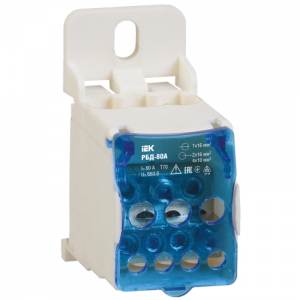 ЭЛМАКС - Распределительный блок на DIN-рейку РБД-80А элмакс, электротехника, кабель, светотехника, elmax.pro