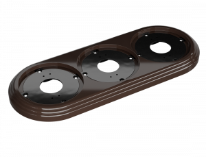 ЭЛМАКС - Рамка трехместная пластиковая, 234x92x14 мм, цвет - коричневый, серия УСАДЬБА, ТМ МЕЗОНИНЪ элмакс, электротехника, кабель, светотехника, elmax.pro