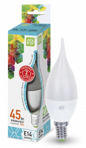 ЭЛМАКС - Лампа светодиодная LED-СВЕЧА НА ВЕТРУ-standard 5Вт 160-260В Е14 4000К 450Лм ASD элмакс, электротехника, кабель, светотехника, elmax.pro