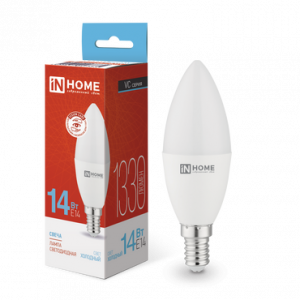 ЭЛМАКС - Лампа светодиодная LED-СВЕЧА-VC 14Вт 230В E14 6500K 1330Лм IN HOME элмакс, электротехника, кабель, светотехника, elmax.pro