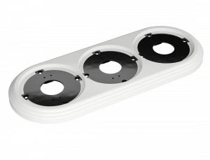 ЭЛМАКС - Рамка трехместная пластиковая, 234x92x14 мм, цвет - белый, серия УСАДЬБА, ТМ МЕЗОНИНЪ элмакс, электротехника, кабель, светотехника, elmax.pro