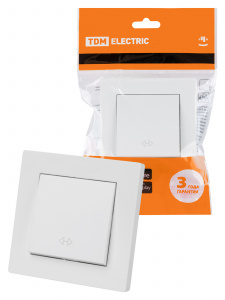 ЭЛМАКС - Выключатель перекрестный 1 кл. 10А белый "Сенеж" TDM элмакс, электротехника, кабель, светотехника, elmax.pro