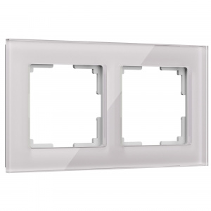 ЭЛМАКС - W0021117/ Рамка на 2 поста Favorit (дымчатый,стекло) элмакс, электротехника, кабель, светотехника, elmax.pro