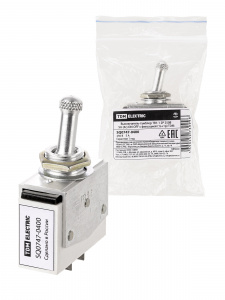 ЭЛМАКС - Выключатель-тумблер ТВ1-1 2P 250 В 5 А (4c) ON-OFF с фиксацией (1з+1р) TDM элмакс, электротехника, кабель, светотехника, elmax.pro