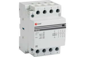 ЭЛМАКС - Контактор модульный КМ 20А 4NО (3 мод.) EKF элмакс, электротехника, кабель, светотехника, elmax.pro
