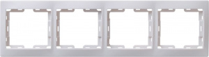 ЭЛМАКС - РВ-4-КБ Рамка 4местн. верт. КВАРТА (белый) элмакс, электротехника, кабель, светотехника, elmax.pro