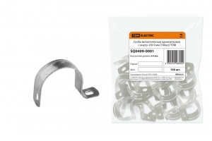 ЭЛМАКС - Скоба металлическая однолапковая с внутр. d 8-9 мм (100шт) элмакс, электротехника, кабель, светотехника, elmax.pro