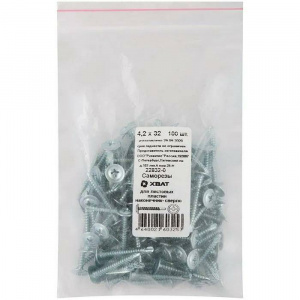 ЭЛМАКС - Саморезы для листовых пластин, наконечник-сверло 4,2 х 32 100 шт Фасовка элмакс, электротехника, кабель, светотехника, elmax.pro