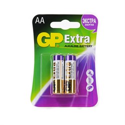 ЭЛМАКС - Батарейка щелочная GP LR6 (AA) Extra Alkaline 1.5В бл/2 (GP15AX-2CR2) элмакс, электротехника, кабель, светотехника, elmax.pro