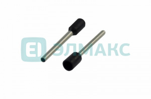 ЭЛМАКС - Наконечник штыревой втулочный изолированный F-18мм 1.5мм² (НШВи 1.5-18) черный REXANT элмакс, электротехника, кабель, светотехника, elmax.pro
