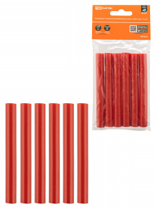 ЭЛМАКС - Клеевые стержни универсальные красные, 11 мм x 100 мм, 6 шт, "Алмаз" TDM элмакс, электротехника, кабель, светотехника, elmax.pro