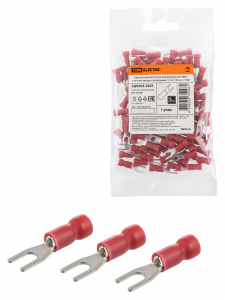 ЭЛМАКС - Наконечник вилочный изолированный НВИ с легким вводом проводника 1,5-3 (100 шт.) TDM элмакс, электротехника, кабель, светотехника, elmax.pro