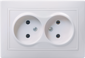 ЭЛМАКС - РС12-2-КБ Розетка 2местн. без з/к без защ.штор. 10А КВАРТА (белый) элмакс, электротехника, кабель, светотехника, elmax.pro
