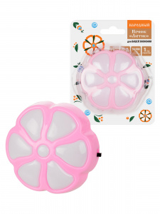 ЭЛМАКС - Ночник "Лютик" с выключателем, 0,5 Вт, розовый, 220 В Народный элмакс, электротехника, кабель, светотехника, elmax.pro