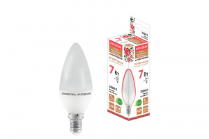 ЭЛМАКС - Лампа светодиодная FС37-7 Вт-230 В -3000 К–E14 Народная элмакс, электротехника, кабель, светотехника, elmax.pro