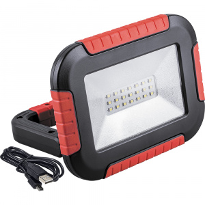 ЭЛМАКС - Аккумуляторный светодиодный прожектор-фонарь 10W, 6400K, 21*SMD2835, IP44, TL911 элмакс, электротехника, кабель, светотехника, elmax.pro