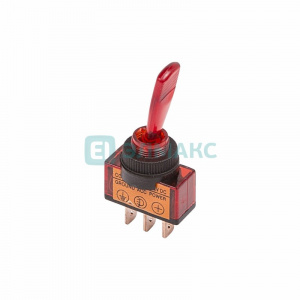 ЭЛМАКС - Тумблер 12V 20А (3c) ON-OFF однополюсный с красной подсветкой (ASW-13D) REXANT элмакс, электротехника, кабель, светотехника, elmax.pro