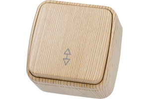 ЭЛМАКС - Переключатель на 2 направления 1-кл. открытой установки IP20 10А, сосна "Дача" Народная элмакс, электротехника, кабель, светотехника, elmax.pro