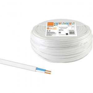 ЭЛМАКС - Провод ПУСП 2х1,5 (100м), белый Народный элмакс, электротехника, кабель, светотехника, elmax.pro