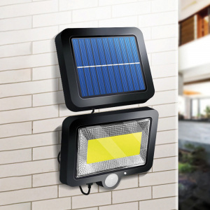 ЭЛМАКС - Прожектор NEW AGE LED COB Lamper 15 Вт 6500 K IP65 3 режима, выносная солнечная панель 5 м, датчики элмакс, электротехника, кабель, светотехника, elmax.pro