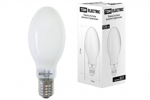 ЭЛМАКС - Лампа ртутная высокого давления ДРЛ 125 Вт Е27 TDM элмакс, электротехника, кабель, светотехника, elmax.pro