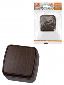 ЭЛМАКС - Выключатель 1-кл. открытой установки IP20 10А, венге "Дача" Народная элмакс, электротехника, кабель, светотехника, elmax.pro