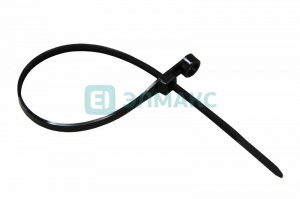 ЭЛМАКС - Хомут-стяжка нейлоновая под винт 200x4,3мм, черная (100 шт/уп) REXANT элмакс, электротехника, кабель, светотехника, elmax.pro