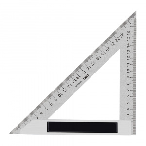 ЭЛМАКС - Линейка стальная треугольная Deli DL303200 200мм Нержавеющая сталь + алюминиевое основание элмакс, электротехника, кабель, светотехника, elmax.pro