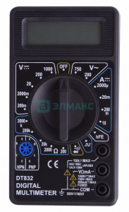 ЭЛМАКС - Портативный мультиметр M832(DT832) Proconnect элмакс, электротехника, кабель, светотехника, elmax.pro