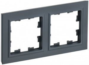 ЭЛМАКС - BRITE Рамка 2-мест. РУ-2-БрГ граф. IEK элмакс, электротехника, кабель, светотехника, elmax.pro