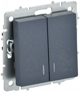 ЭЛМАКС - BRITE Выключ. 2-кл. с инд. отел. 10А ВС10-2-9-БрМ мар. IEK элмакс, электротехника, кабель, светотехника, elmax.pro